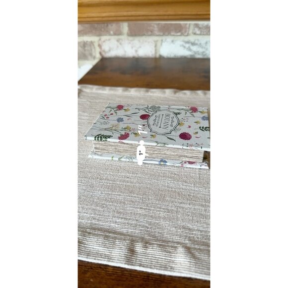 Versa Botany Decorative Box Hidden Storage Book Canvas Wood Set of 2 Floral - Picture 12 of 14